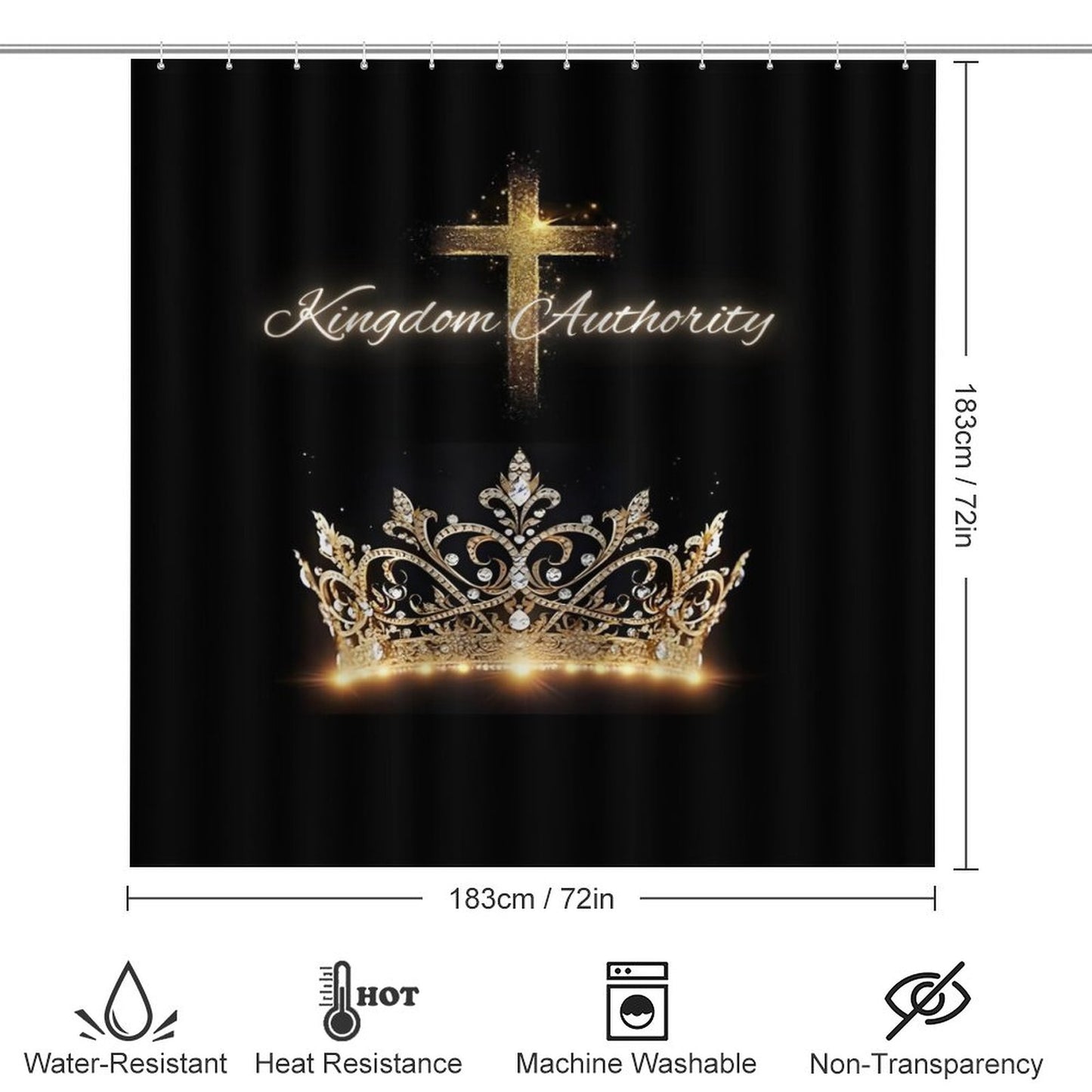 Shower Curtain Set with 3 Rugs