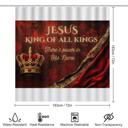 Shower Curtain Set with 3 Rugs