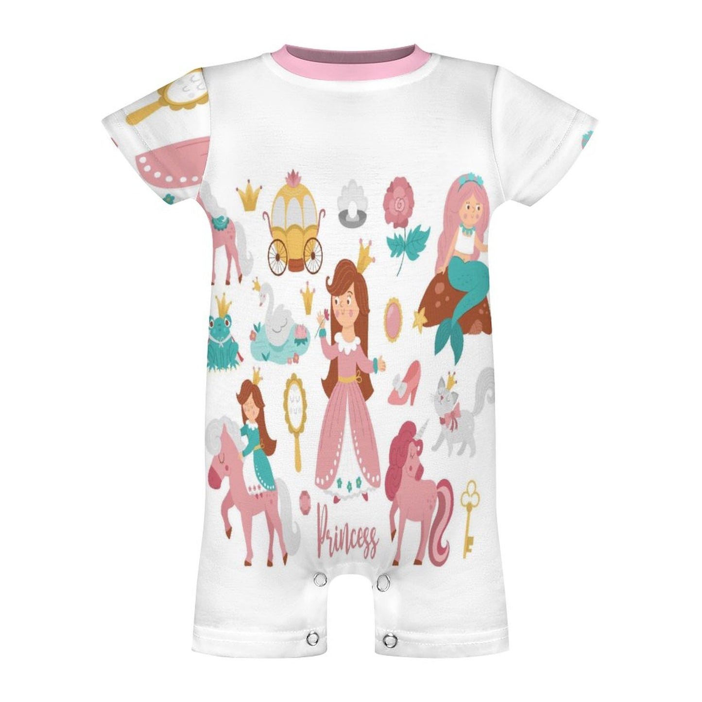 Short Sleeve Baby Bodysuit Romper PLR (All-Over Printing)