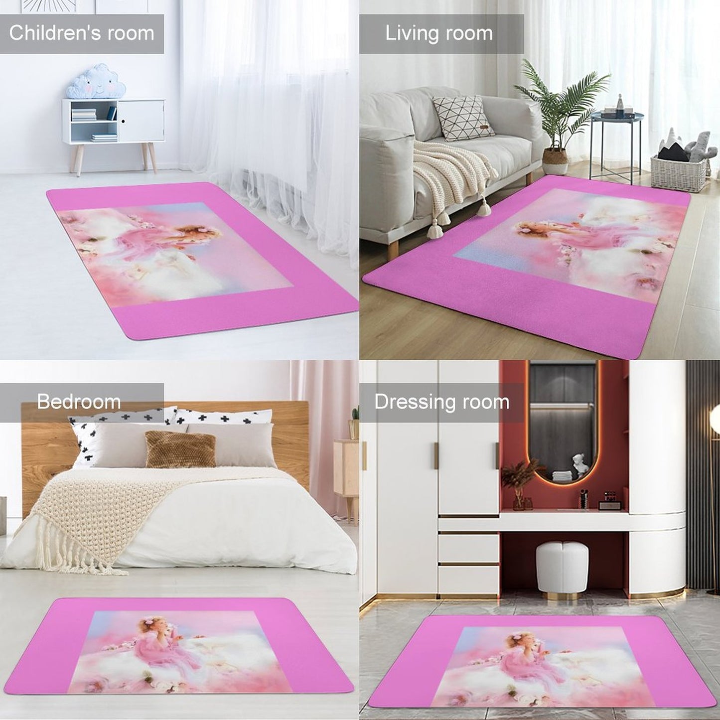 Coral Velvet Floor Mat for Home-60"x40"