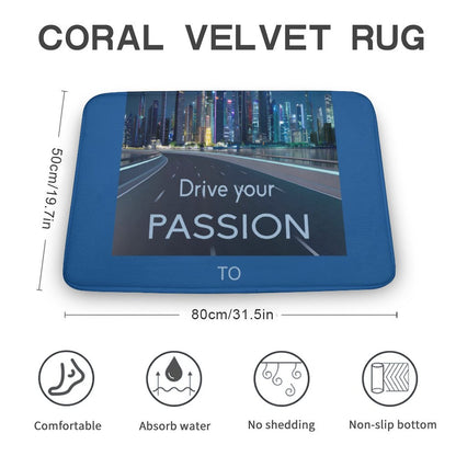 Coral Velvet Rug-19.7"x31.5"/50x80cm