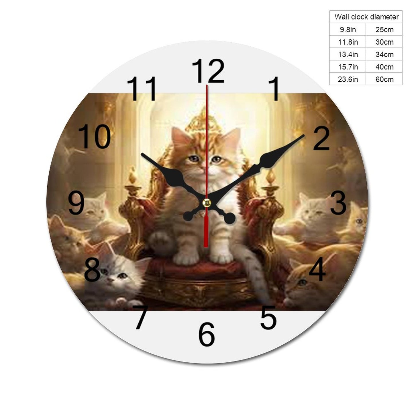 Concise Silent Wooden Wall Clock-9.84"x9.84"/ 25x25cm