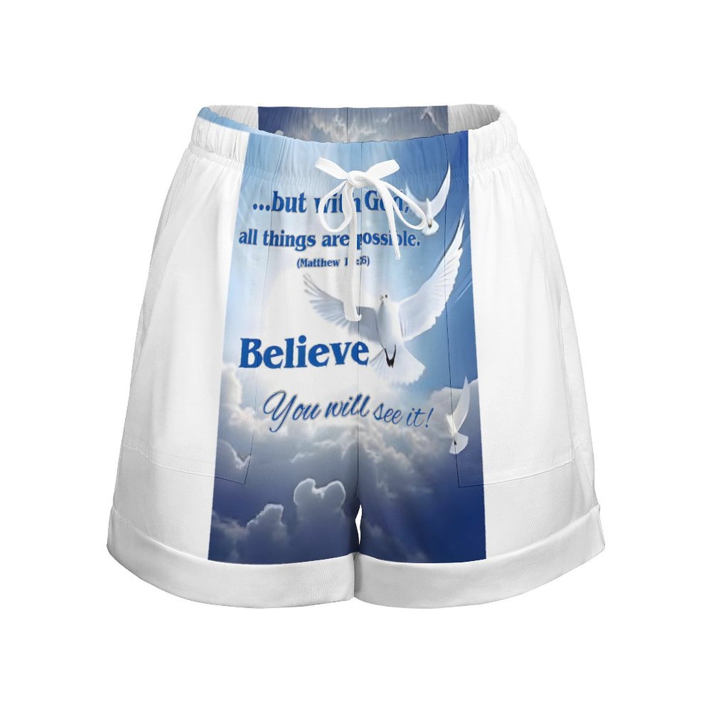 High Waisted Quick Drying Shorts(All-Over Printing)