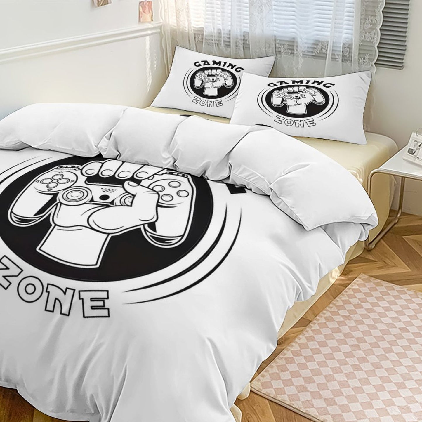 3-Piece Bedding Set-102"x90"/ 259x229cm (Dual-sided Printing)