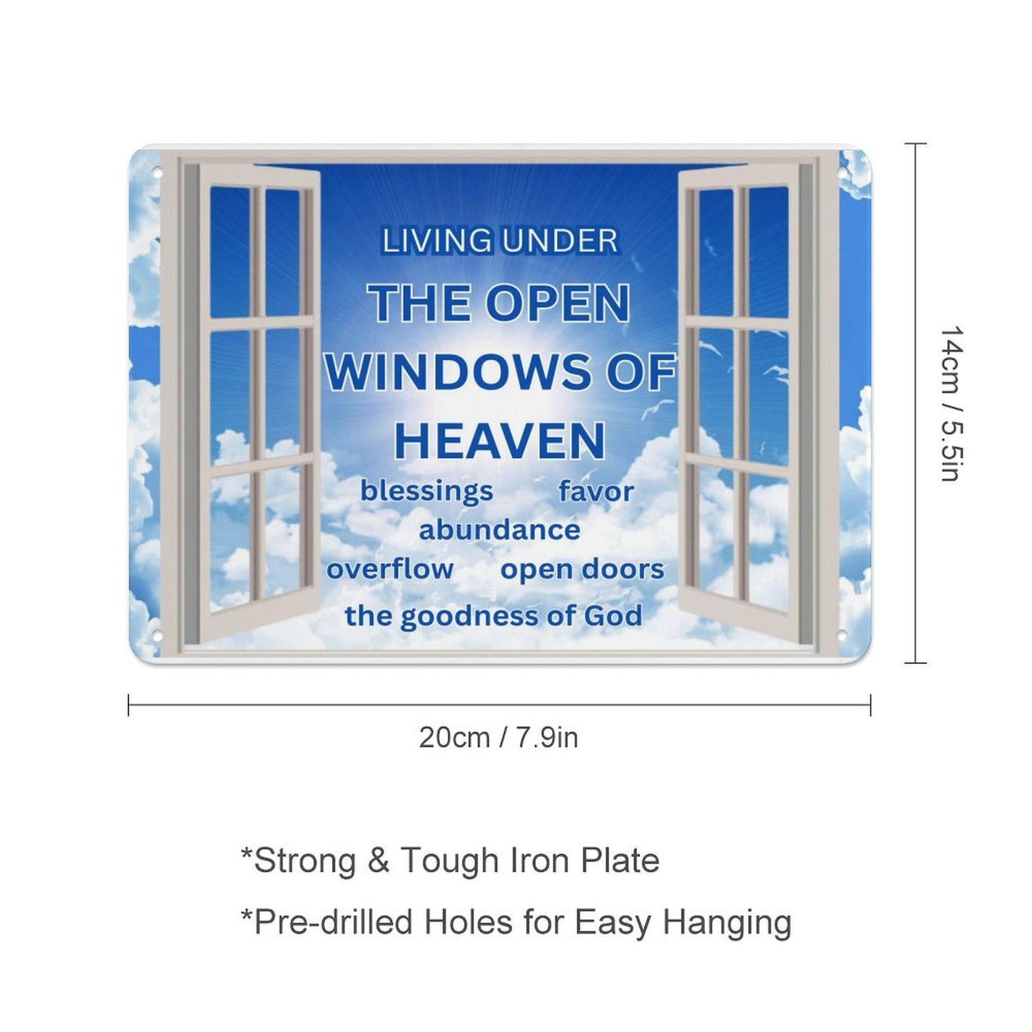 Horizontal Personalized Metal Wall Art Tin Sign-5.5"x7.9"/14x20cm
