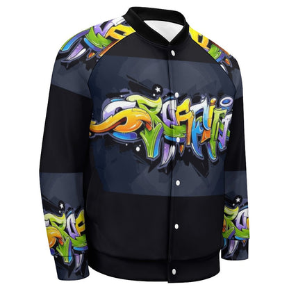 COLORFUL GRAFFITI Men's Baseball Jacket-*2XS-6XL