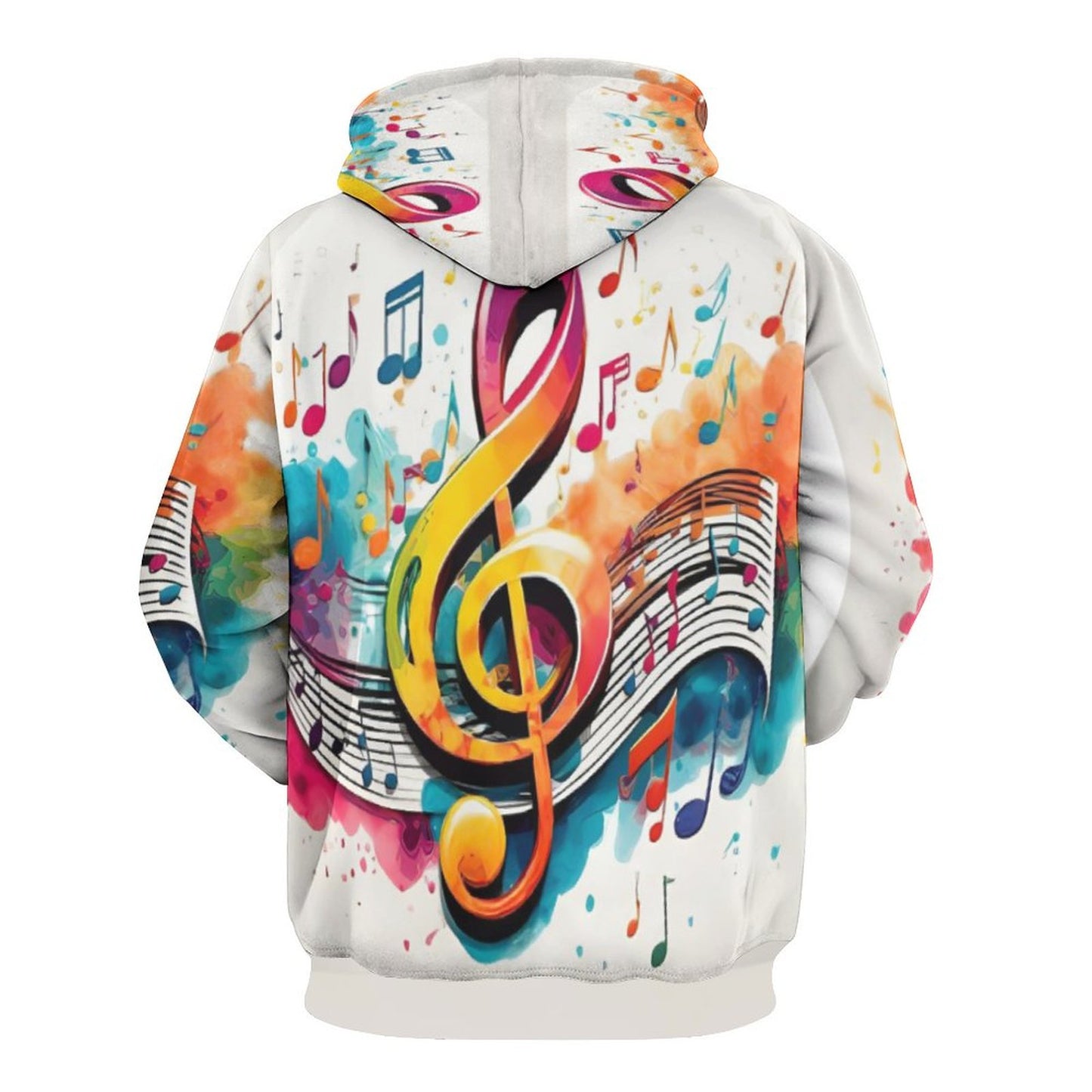 MUSIC GRAFFITI Men's Hoodie with Double-layer Cap-SMALL-6XL