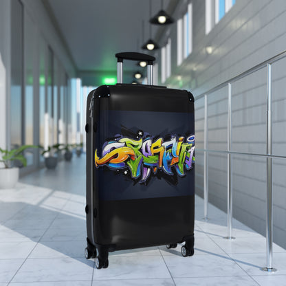 COLORFUL GRAFFITI Suitcase-SMALL, MEDIUM, LARGE (with lock/4 double swivel wheels/inner pockets)