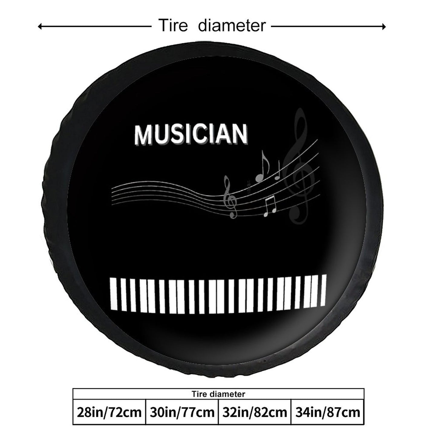 Leather Tire Cover-MUSICIAN