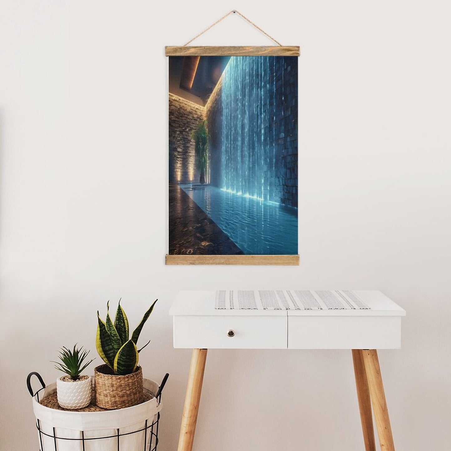 WALL WATERFALL Framed Canvas Painting Wall Decor