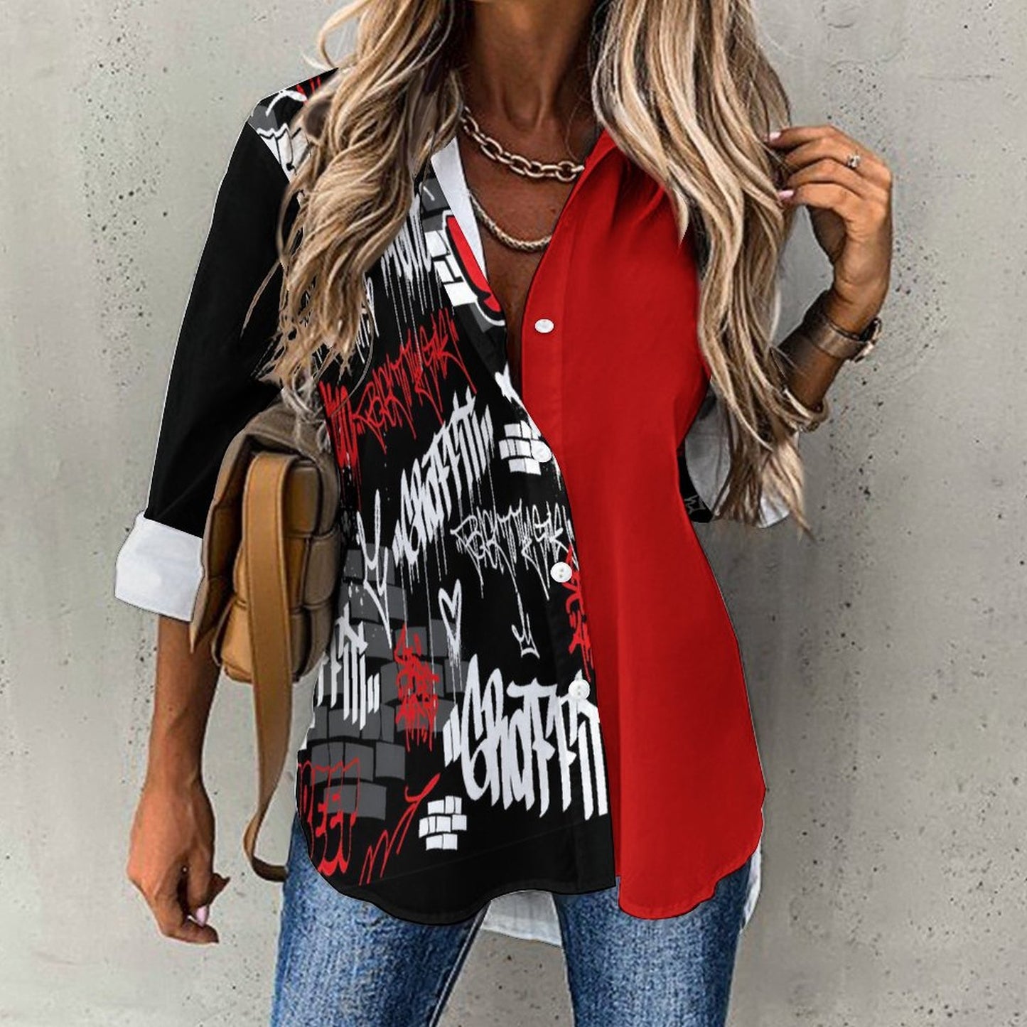 Women's Irregular Shirt B648 (All-Over Printing)