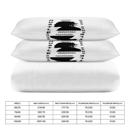 3-Piece Bedding Set-86"×70"/ 218×177cm (Dual-sidede Printing)