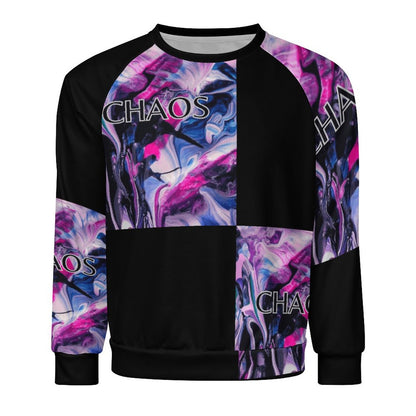 CHAOS Men's Crewneck Raglan Sweatshirt-SMALL-5XL