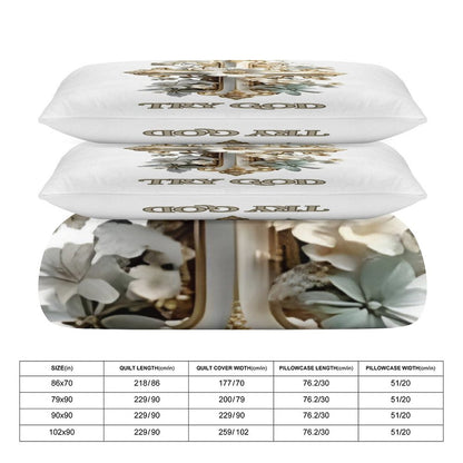 QUEEN 3-Piece Bedding Set-90"x90"/ 229x229cm (Dual-sided Printing)-TRY GOD