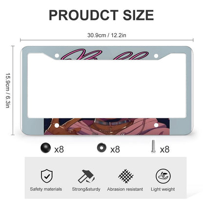 License Plate Frames with 4 Round Holes (1 Pair)