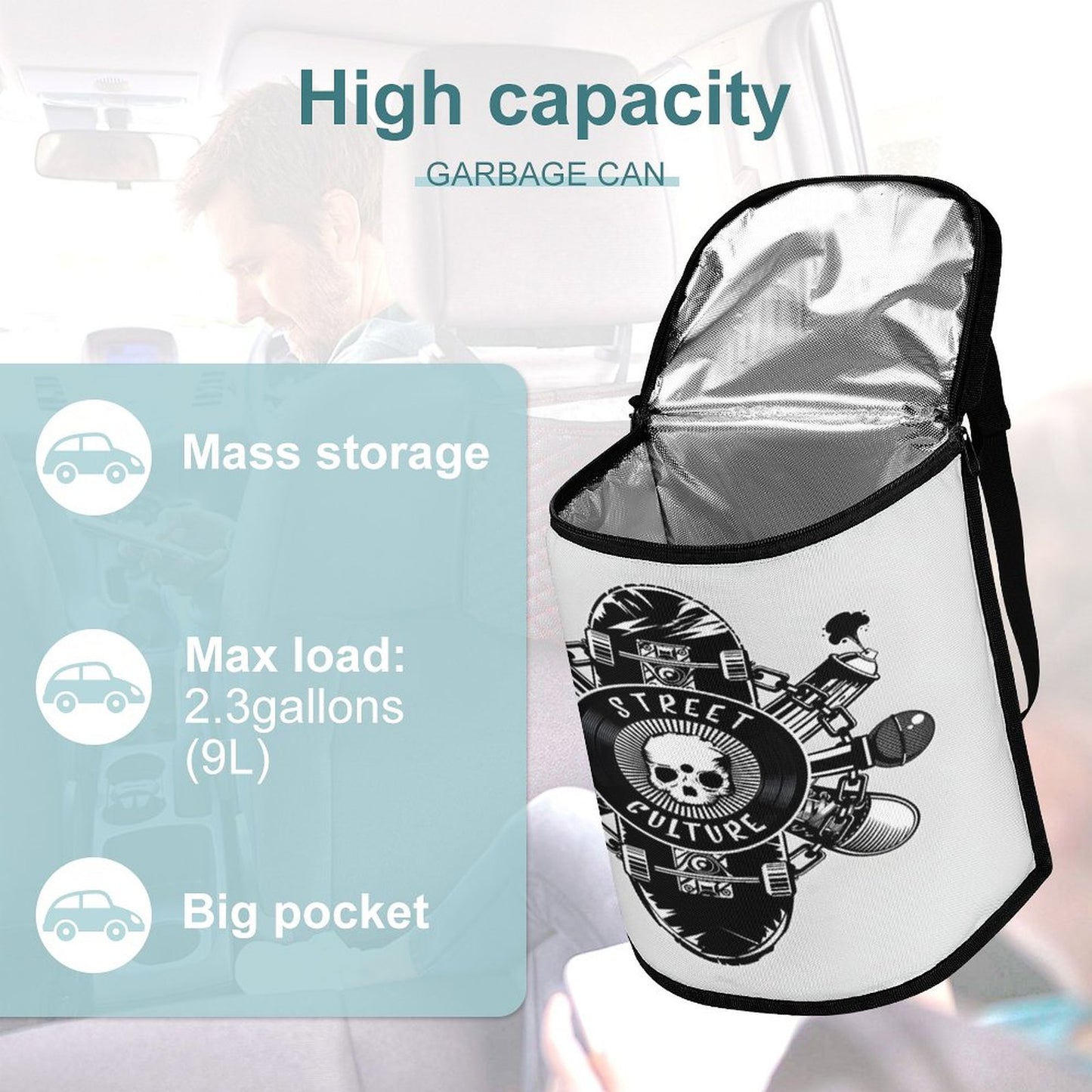 Collapsible Car Trash Bin