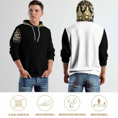 230gsm Men's Cool Hoodie with Double-layer Cap (All-Over Printing)
