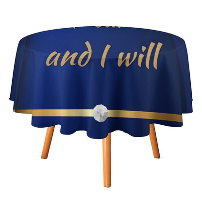 Round Tablecloth on Round Table