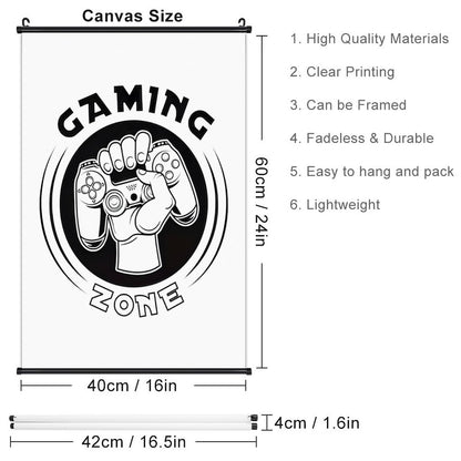 Canvas Hanging Poster with Scrolls-16"x24"/ 40x60cm-GAMING