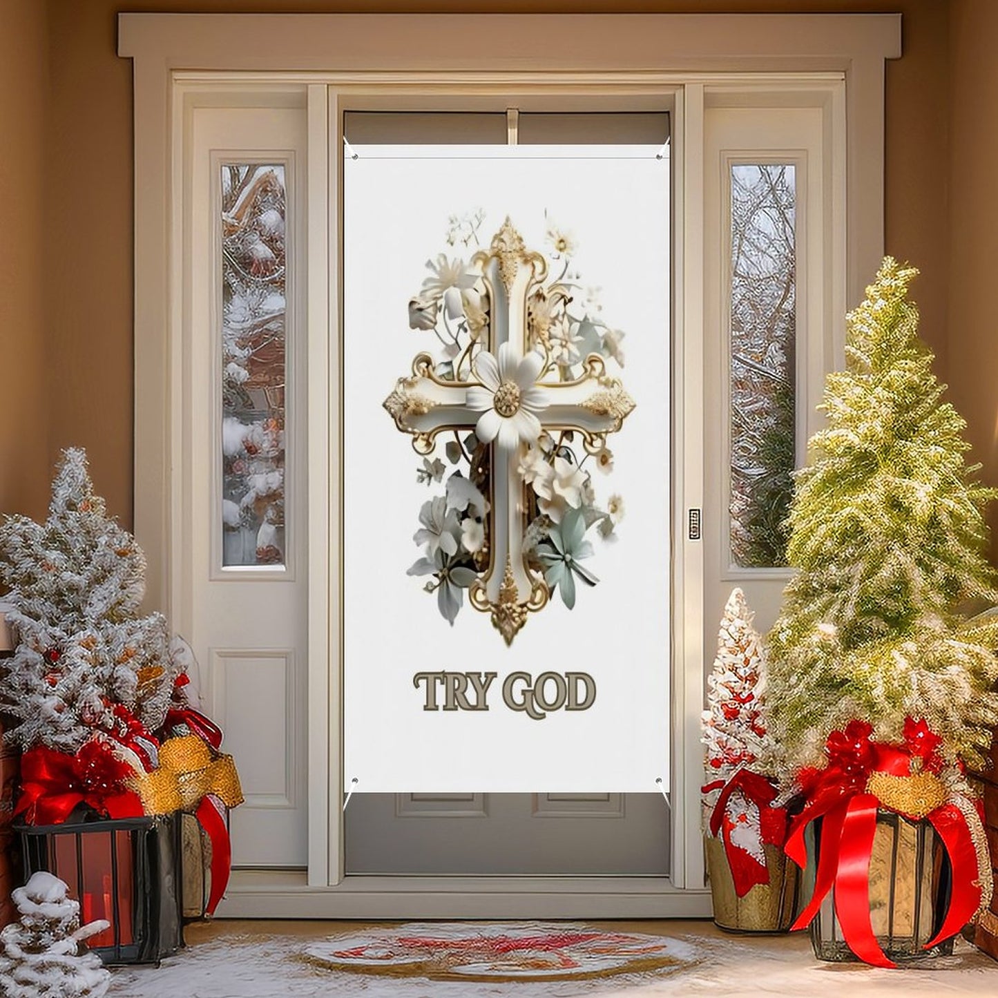 Decorative Door Curtain-35.43"×70.87 "/90x180cm-TRY GOD