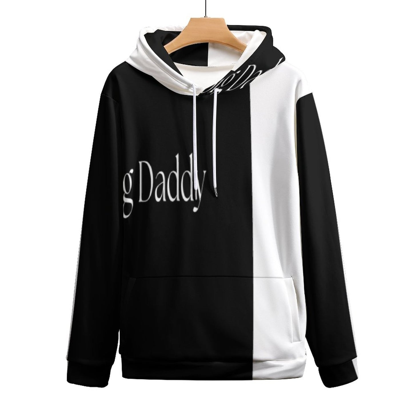 Men's Cool Hoodie with Double-layer Cap- S-6XL-BIG DADDY b/w