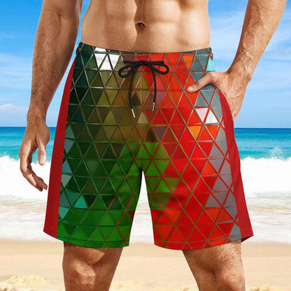 GLASS PRISM Men's Hawaiian shorts with 4 Pockets-SMALL-3XL