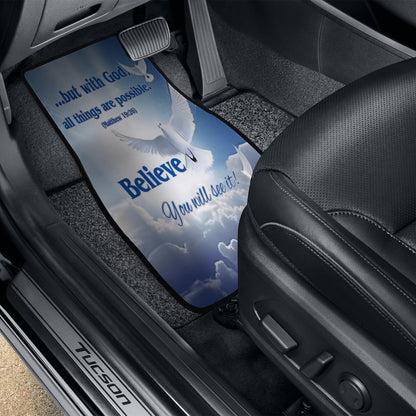 Car Mat Set of 4-BELIEVE