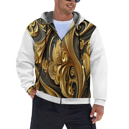 230gsm Full Zip up Hoodie with Plush Lining WZIP (All-Over Printing)