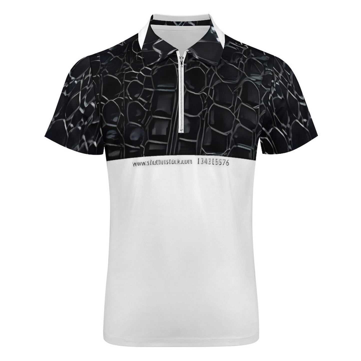 Men's Short Sleeve POLO Shirt with Zipper B470 (All-Over Printing)
