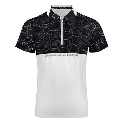 Men's Short Sleeve POLO Shirt with Zipper B470 (All-Over Printing)