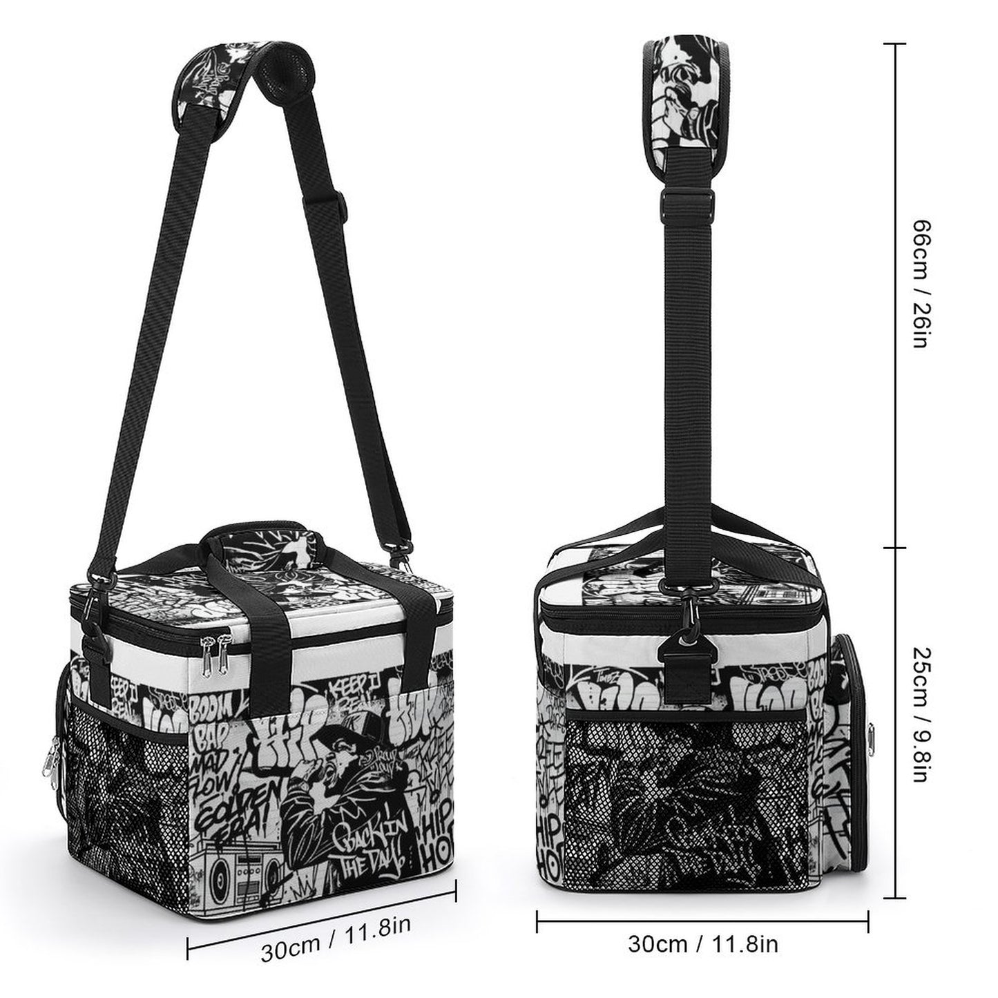30 Can Collapsible Insulated Cooler Bag with Shoulder Strap(All-Over Printing)
