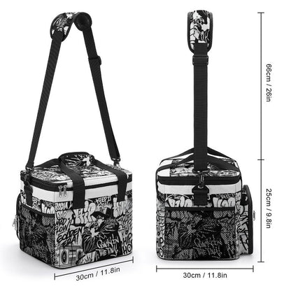 30 Can Collapsible Insulated Cooler Bag with Shoulder Strap(All-Over Printing)