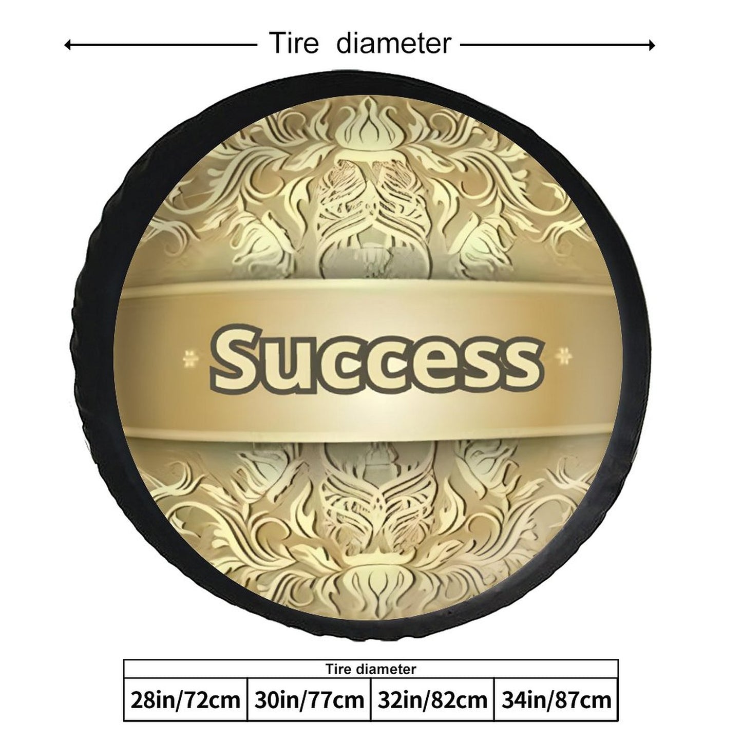 Leather Tire Cover(One-sided Printing)-SUCCESS