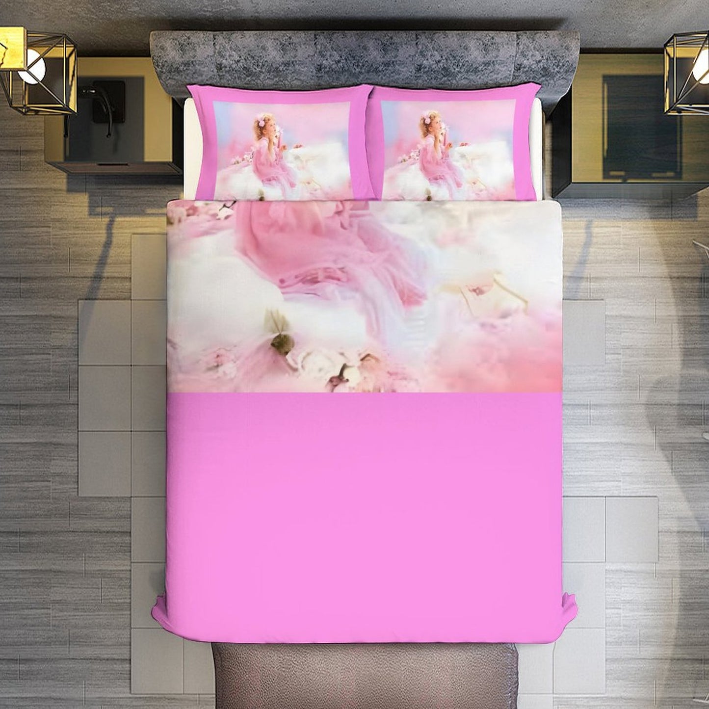 3-Piece Bedding Set-86"×70"/ 218×177cm (Dual-sidede Printing)