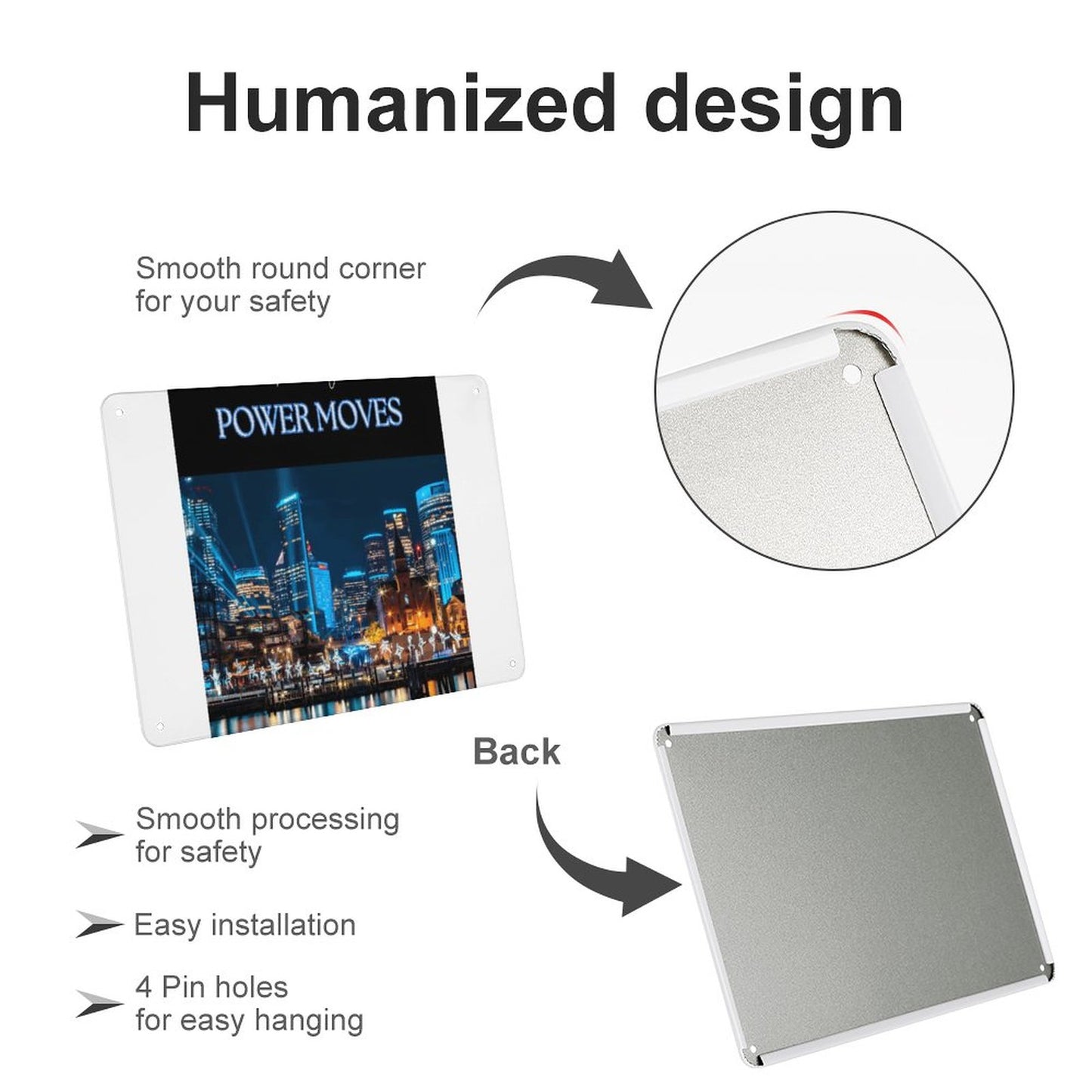 Horizontal Personalized Metal Wall Art Tin Sign-5.5"x7.9"/14x20cm