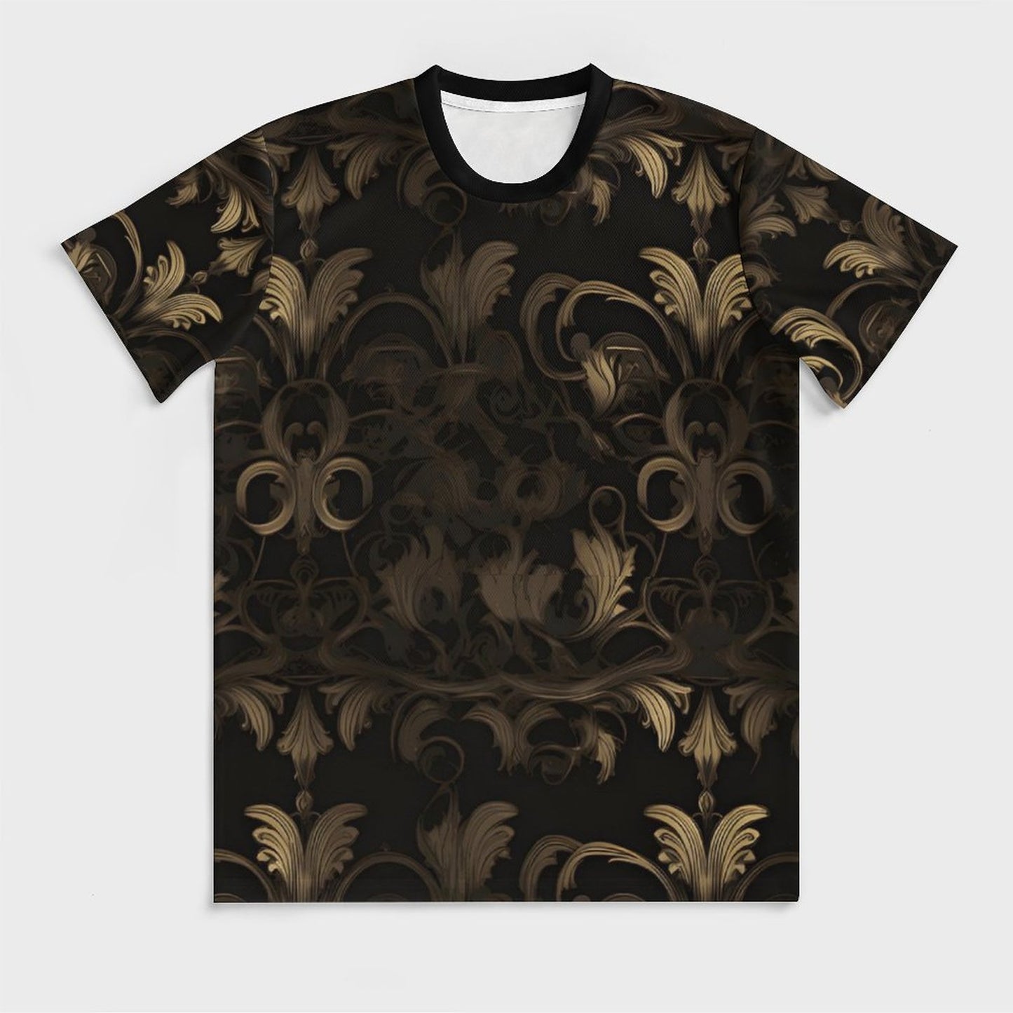 BLACK & GOLD ACCENT Short Sleeve  T-Shirt-*XS-6XL
