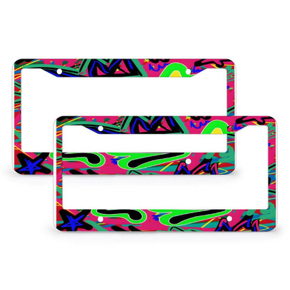 License Plate Frames with 4 Round Holes (1 Pair)