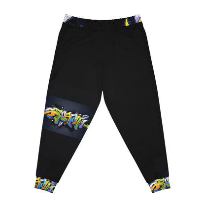 COLORFUL GRAFFITI Athletic Joggers-SMALL-3XL