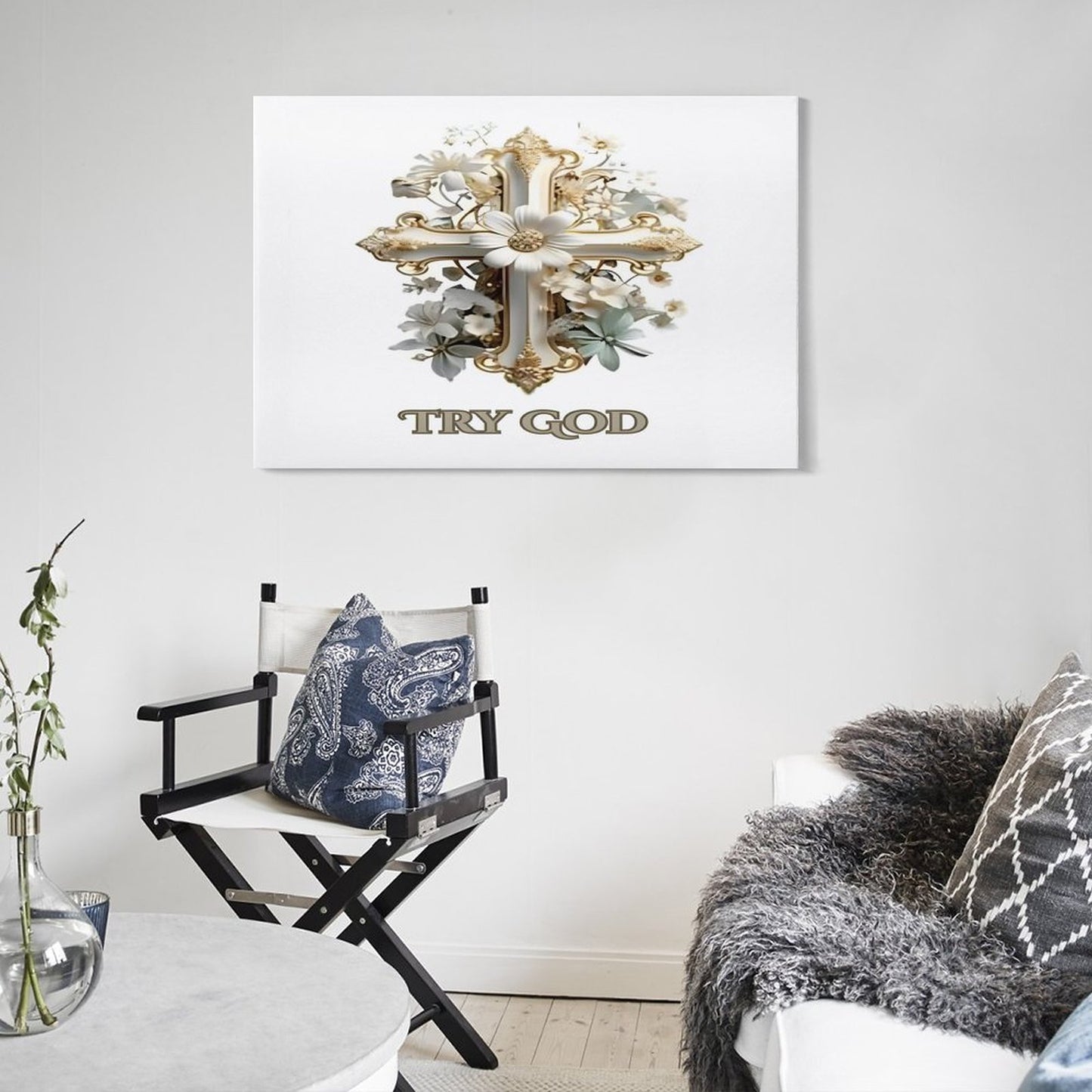 Hanging Canvas (Horizontal 3:2)-12x18 inch/ 8x12 inch-TRY GOD