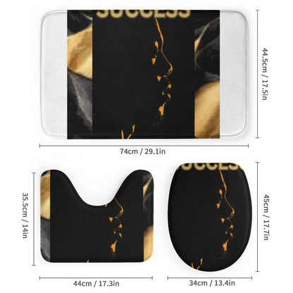Shower Curtain Set with 3 Rugs