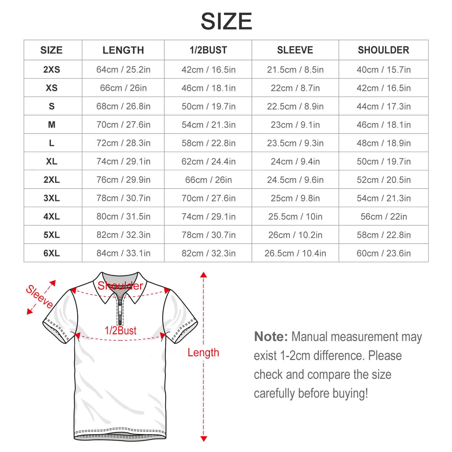 Men's Short Sleeve POLO Shirt with Zipper(All-Over Printing)