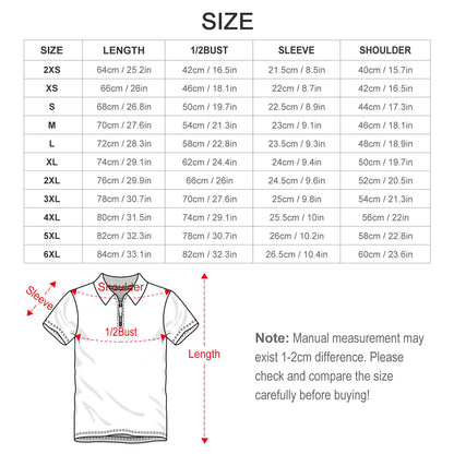 Men's Short Sleeve POLO Shirt with Zipper(All-Over Printing)