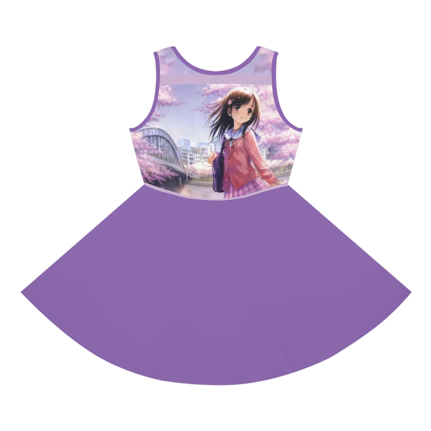 SCHOOL GIRL Girls' Sleeveless Sundress (purple)