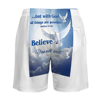 Men's Beach Shorts with 4 Pockets