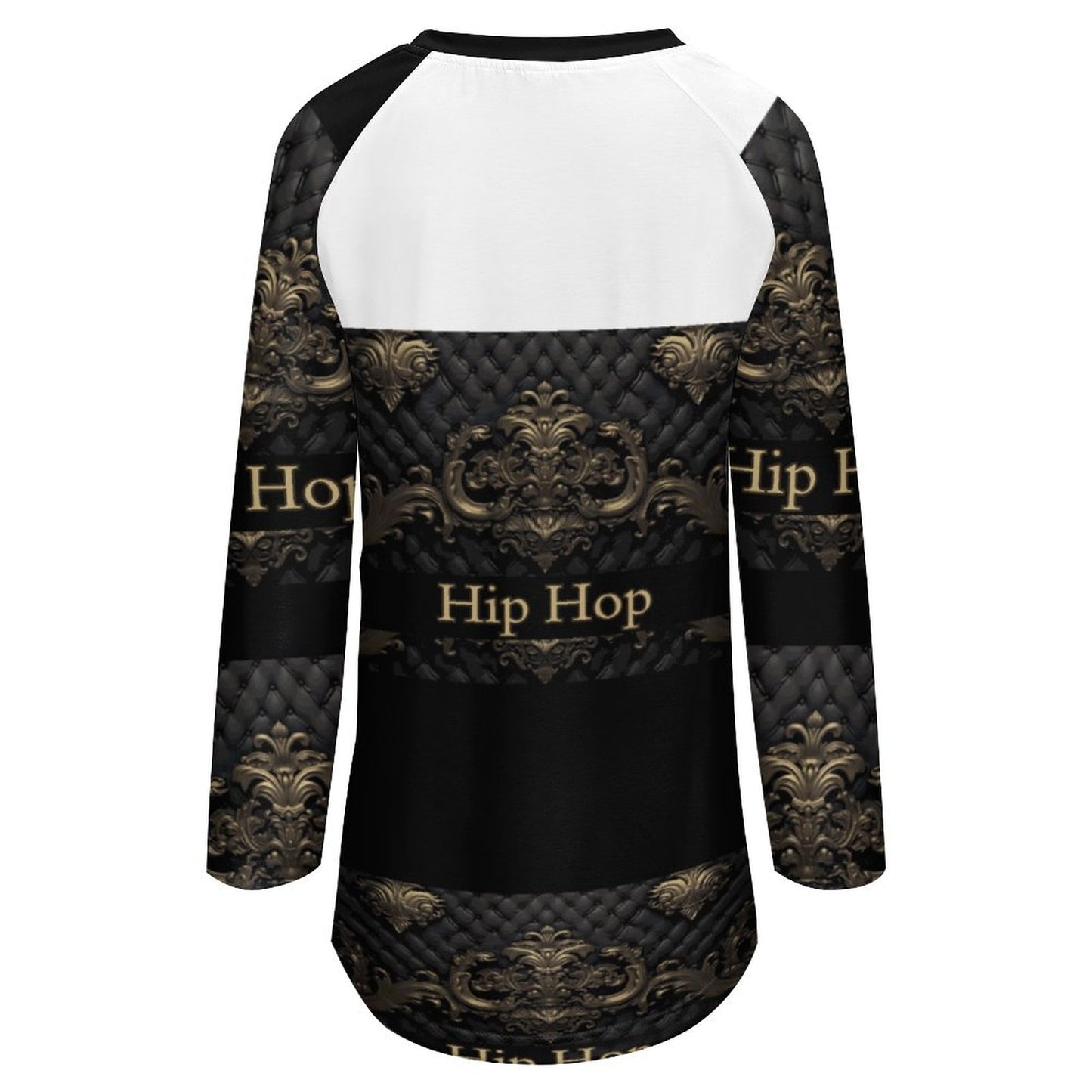Custom Women's Long Sleeve U-Neck T-Shirts (All-Over Printing)
