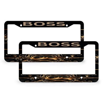 License Plate Frames with 4 Round Holes (1 Pair)