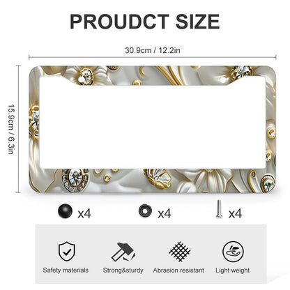 License Plate Frames with 2 Round Holes (1 Pair)