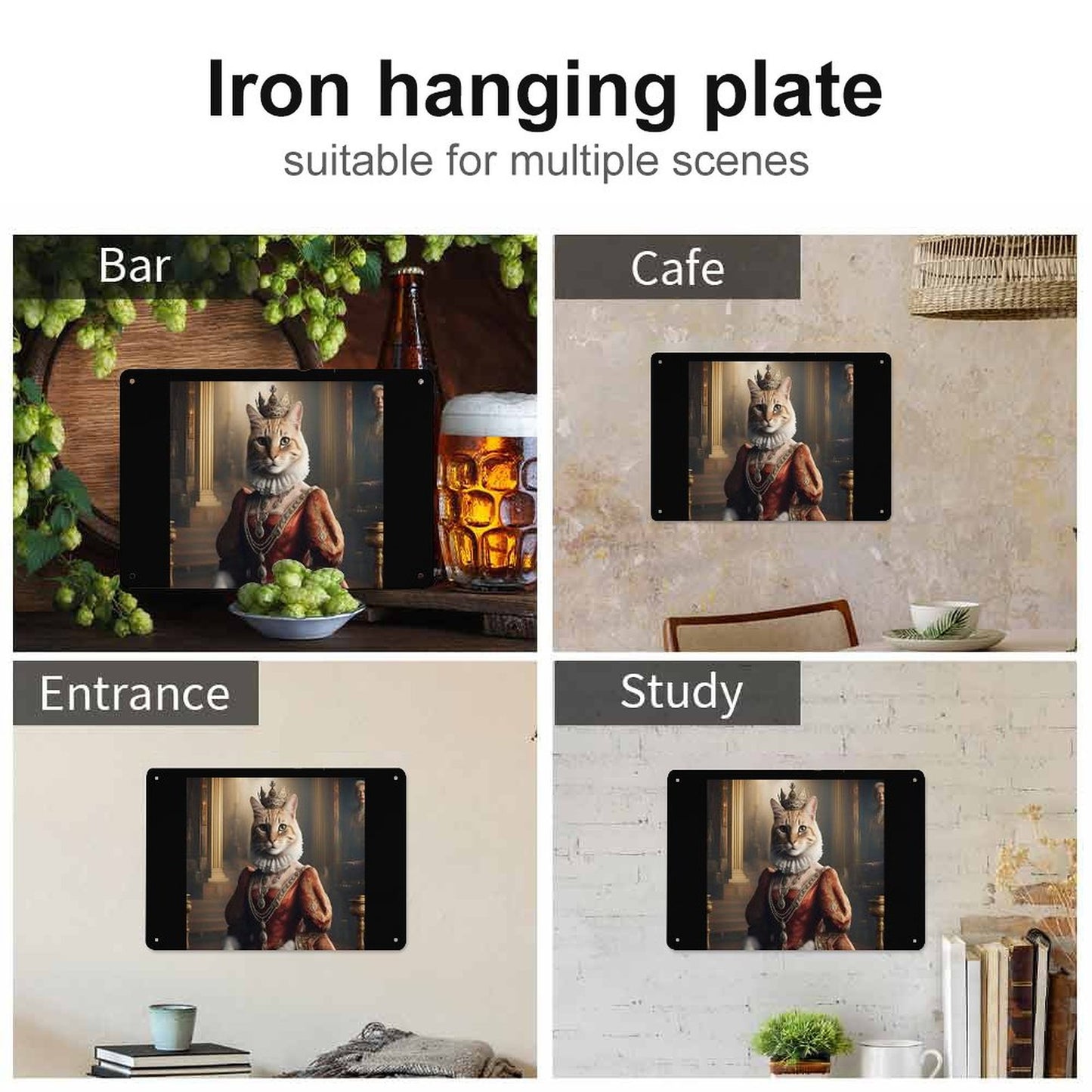 Horizontal Personalized Metal Wall Art Tin Sign-5.5"x7.9"/14x20cm