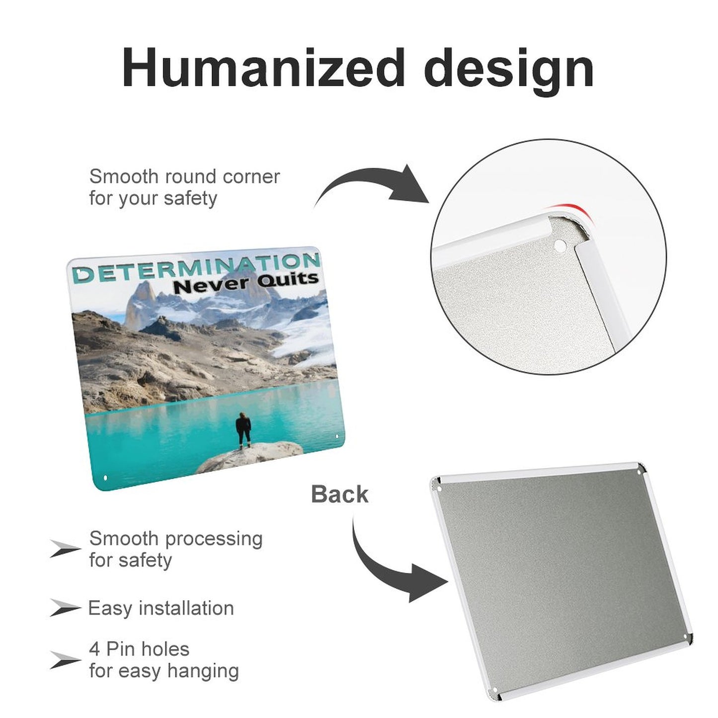 Horizontal Personalized Metal Wall Art Tin Sign-5.5"x7.9"/14x20cm