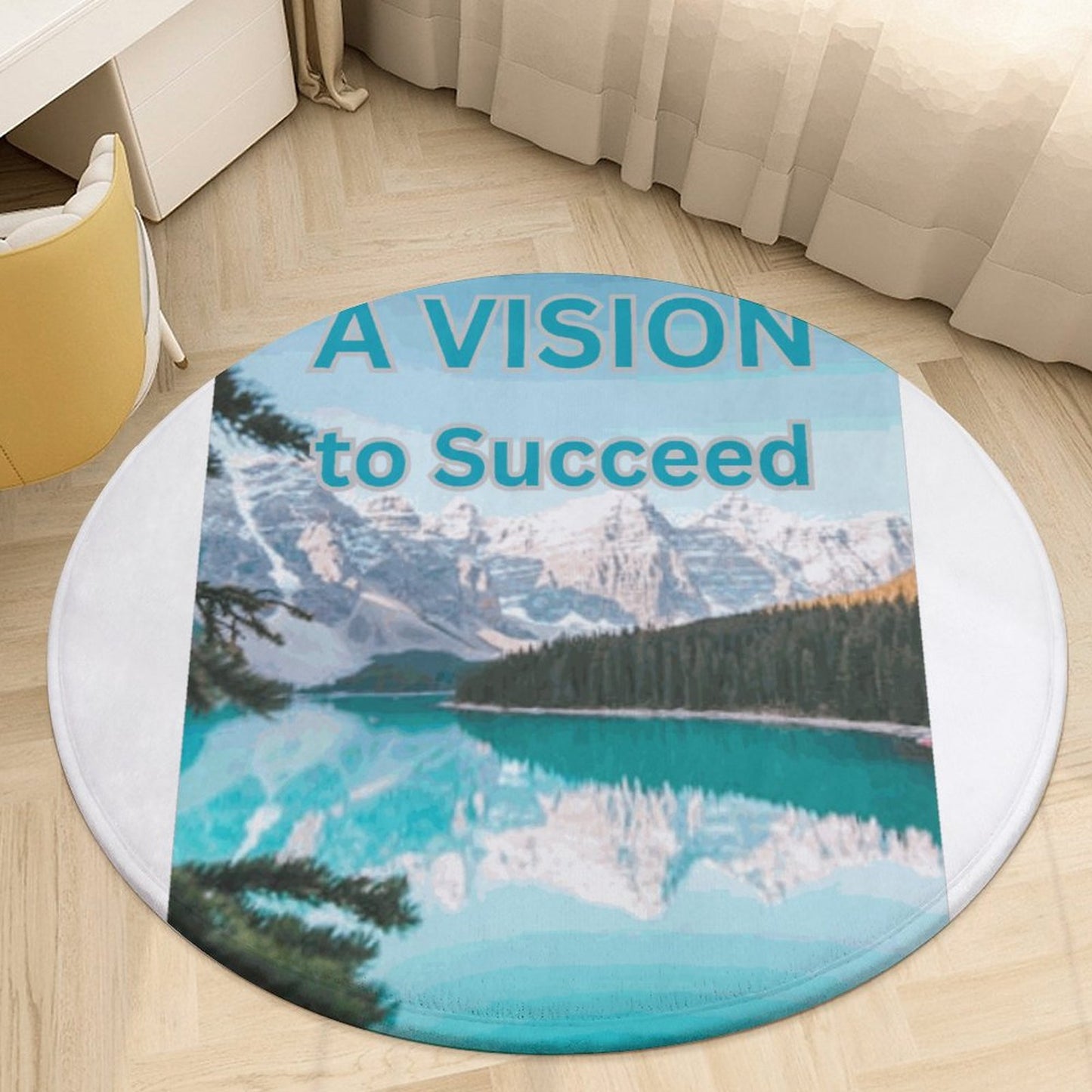 Round Coral Velvet Warm Floor Mat